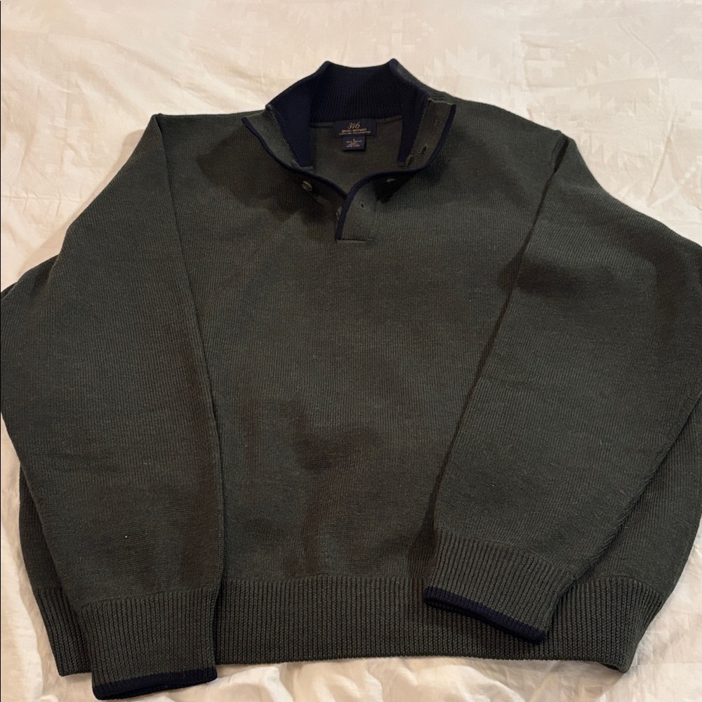Brooks Brother 346 Men's Moss Green Wool Sweater
